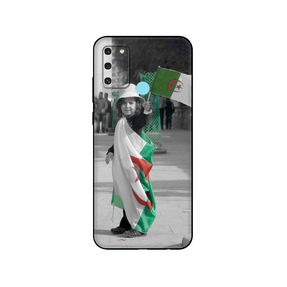 Black Tpu Case For Huawei Honor 8a Prime 8s Prime 9 Lite Honor 9A 9C 9X Premium 9x Pro 9S Case Cover Algeria Flag