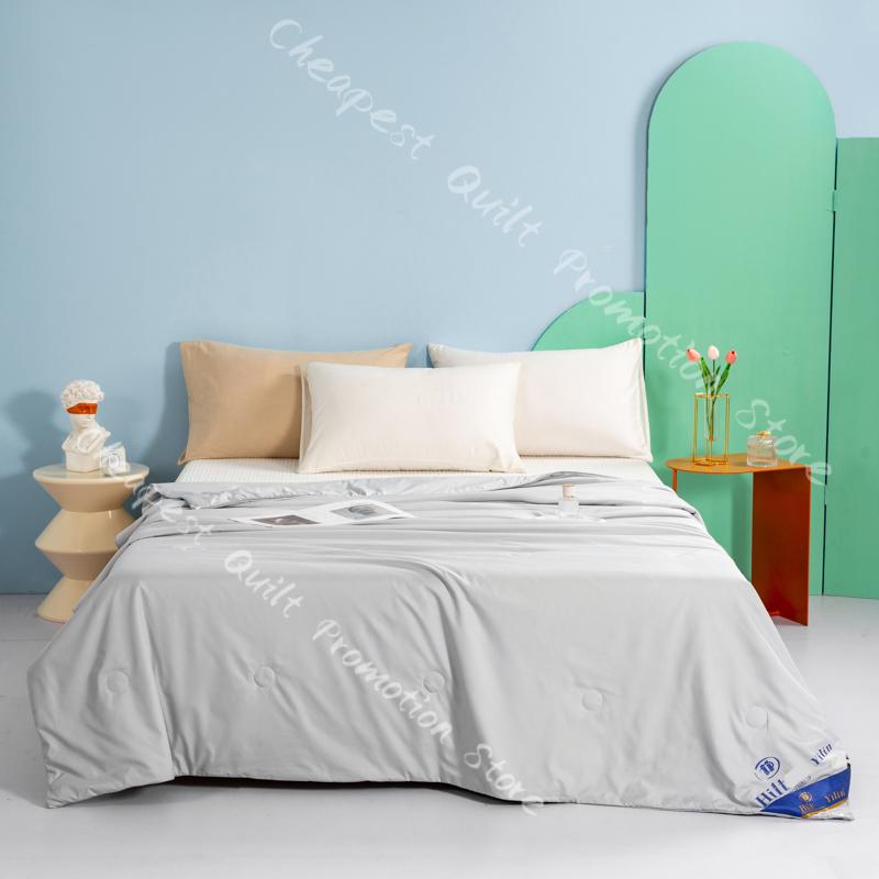 Class A Ice Cream Cool Summer Quilt Air-Conditioned Quilt Core Washable Thin Blanket Ice Silk Cool Fabric Breathable Blanket