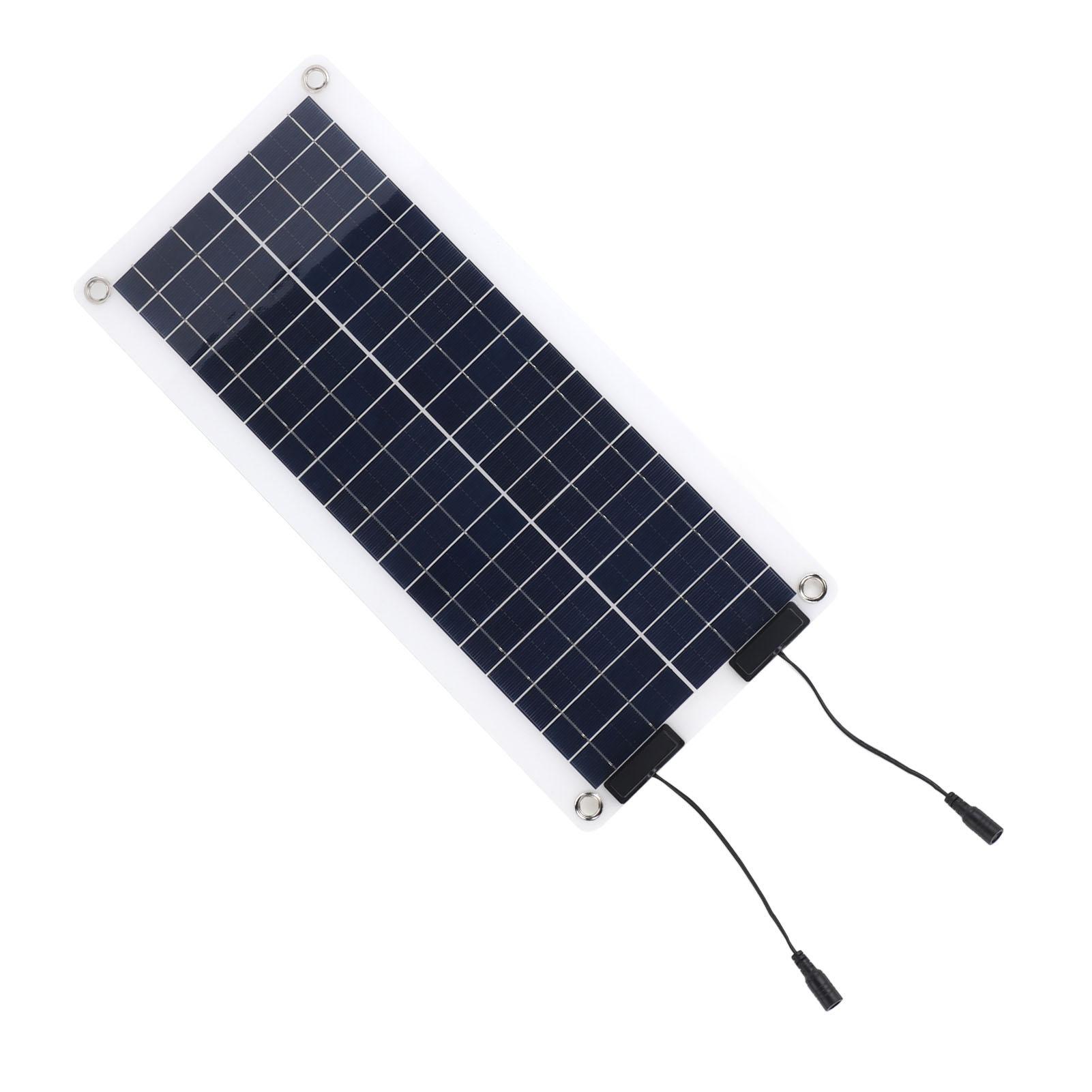 30-ваттная монокристаллическая солнечная батарея   Комплект солнечных панелей с OBD   Красно-черные зажимы для аккумулятора для автомобиля, лодки, фургона, прицепа