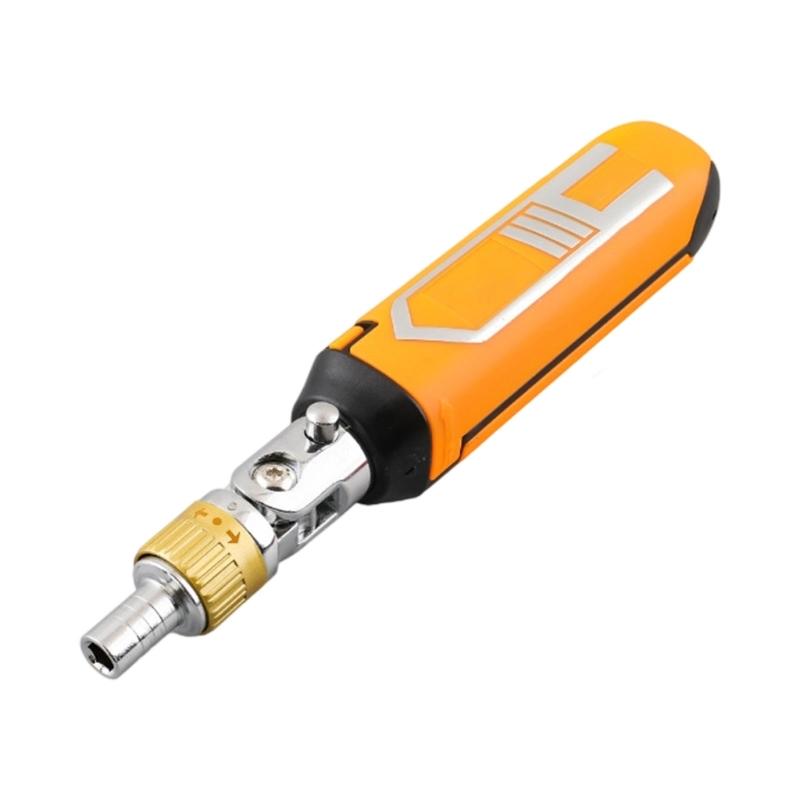 

High Torque Hexagonal Key Screwdriver With Ergonomic Handle & Build In Bit Storage 3.5Nm Torque Suitable For Tight Space жёлтый