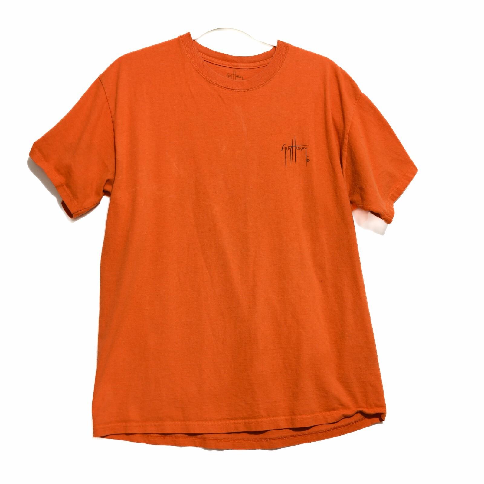 Guy Harvey War Eagle Auburn University Mens Orange T-Shirt Short Sleeve Size L XXXL