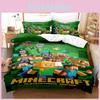 3d Minecraft Duvet Cover Bedding Set Pillowcase Cartoon Print Double Single