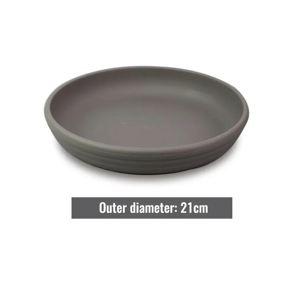 Plastic Round Saucer Tray for Succulent and Small Flower Pots Breathable Drainage Support Flat Top Design for Indoor Outdoor Use