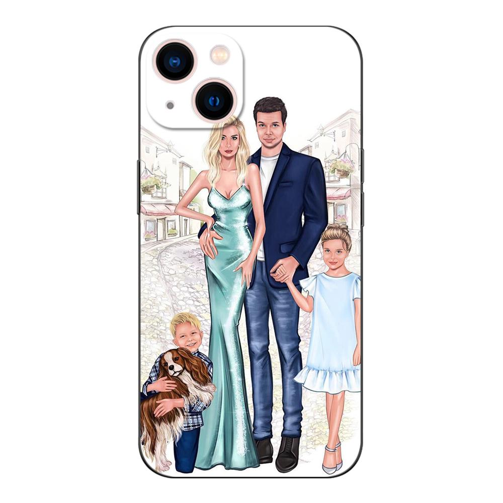 Black Tpu Case For Motorola Moto G31 G40 Fusion G41 G50 G51 edge30 G10 G20 G30 G100 5G G22 Mom Dad Baby family