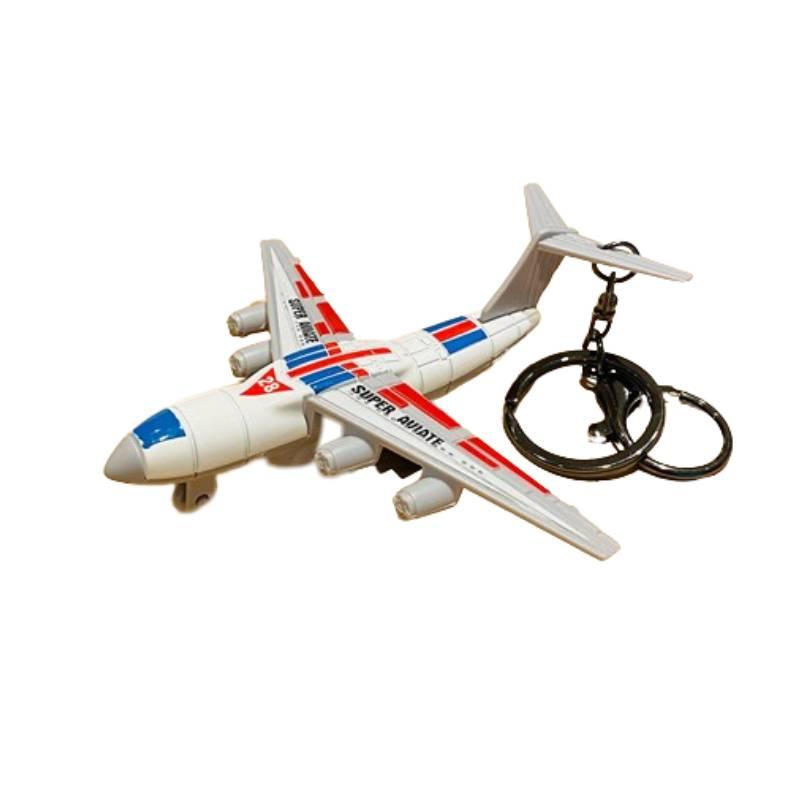 Manmiao Креативный Мультяшный Авиалайнер-Истребитель из Сплава Брелок для Ключей Изысканный Автомобильный Брелок Оптовая Продажа белый