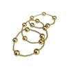 Vlen 18K Gold Plated Bracelet for Women Chunky Tarnish Resistant Hypoallergenic Ball Beads Statement Jewelry Gift