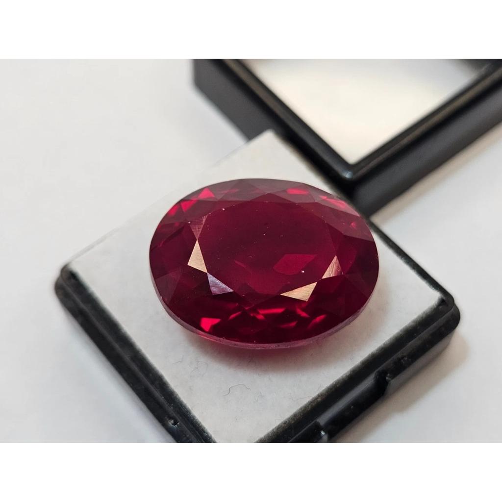Stunning Mozambique Ruby Red Color Oval Cut 28+ Ct Certified Loose Gemstone