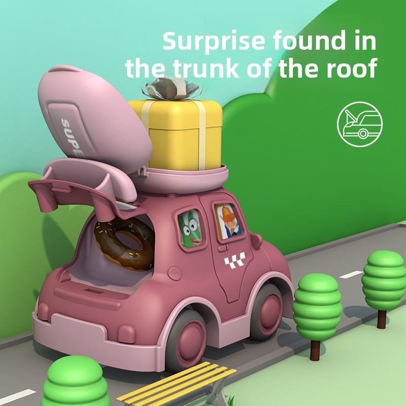 Inertial Cartoon Toy Car With Rotating Gears For Kids Storage And Play