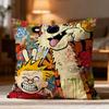 Hot CCalvin and Hobbeses Cushion Cover Soft Washable Pillow Case Multi-Scene for Couch Bed Travel Office Use