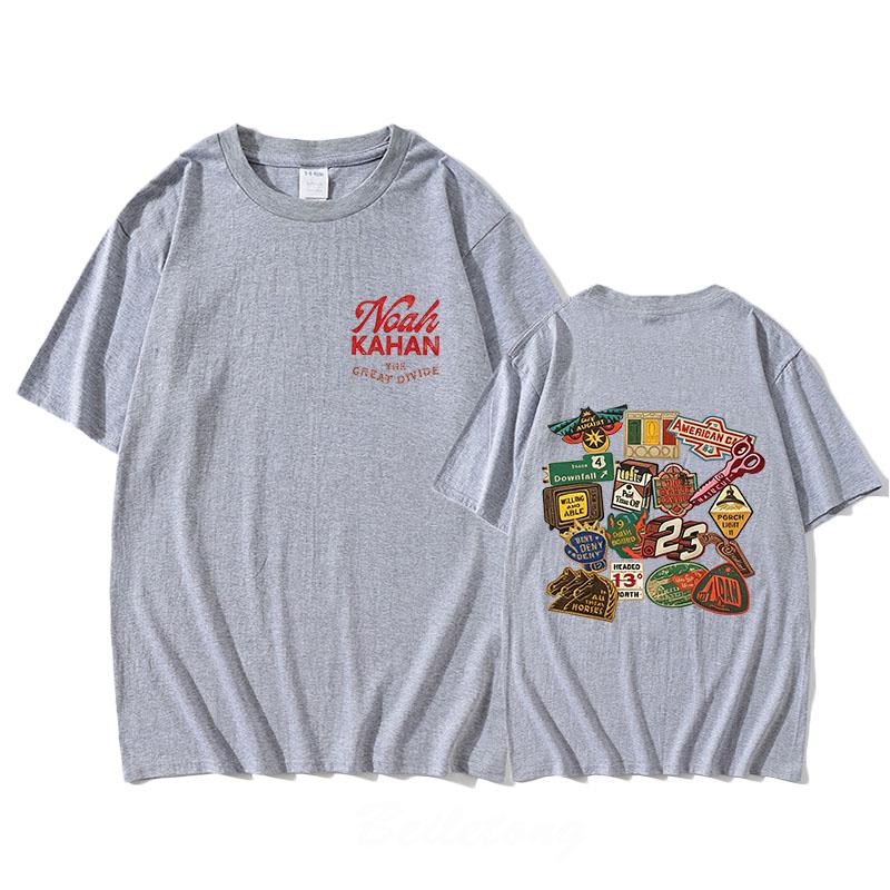 100% Cotton Noah Kahan T-Shirt Streetwear Short Sleeve Round Neck Tees Women Men Casual Fashion Graphic Printing Tops Summer