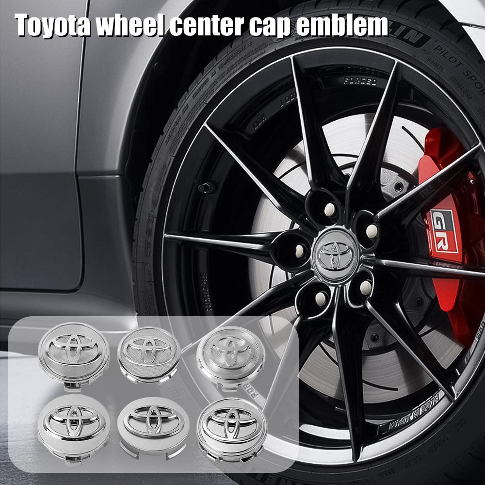 4Pcs 56/62mm Car Wheel Hub Center Cap Badge Decoration Cover For Toyota Chr Rav4 Yaris Camry Highlander Auris Prius TRD Land Fj