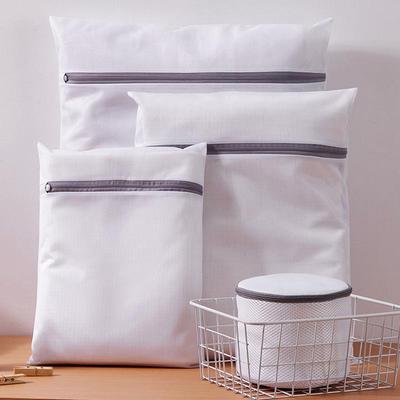 Gray Zipper Fine Mesh Laundry Bag for Bras and Underwear - Thickened for Home Use