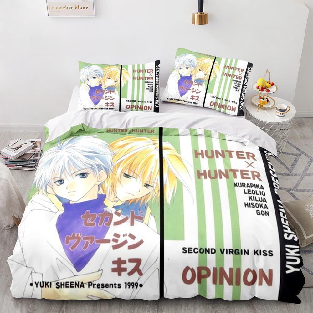 Hunter × Hunter Bedding Set Single Twin Full Queen King Size Bed Set Adult Kid Bedroom Duvet cover Sets 3D Print Anime Bed Sheet