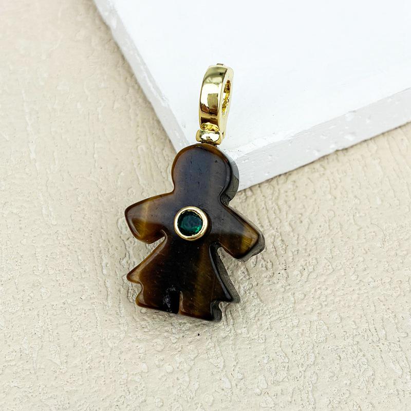 Amethyst Crystal Pendant Carved Boy/Girl Cool Style Necklace