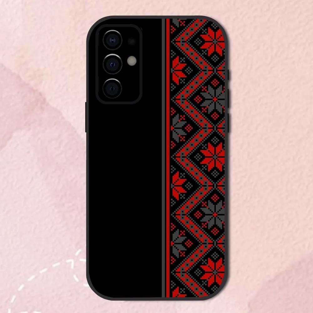 G-Ukraine Ornament pattern Phone Case For Samsung S24,S21,S22,S23,S30,Ultra,S20,Plus,Fe,Lite,Note,10,9,5G Black Soft Shell