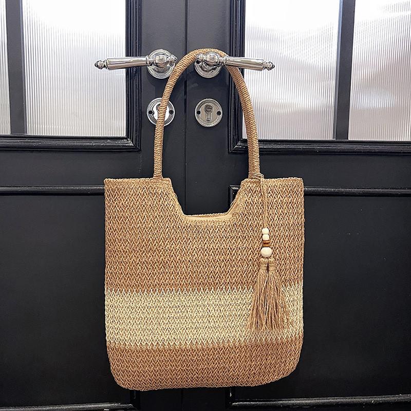 Ielgy Korean Version Fashionable Vegetable Basket Bucket Bag All-Match Lychee Pattern Handbag High-End Sense Shoulder