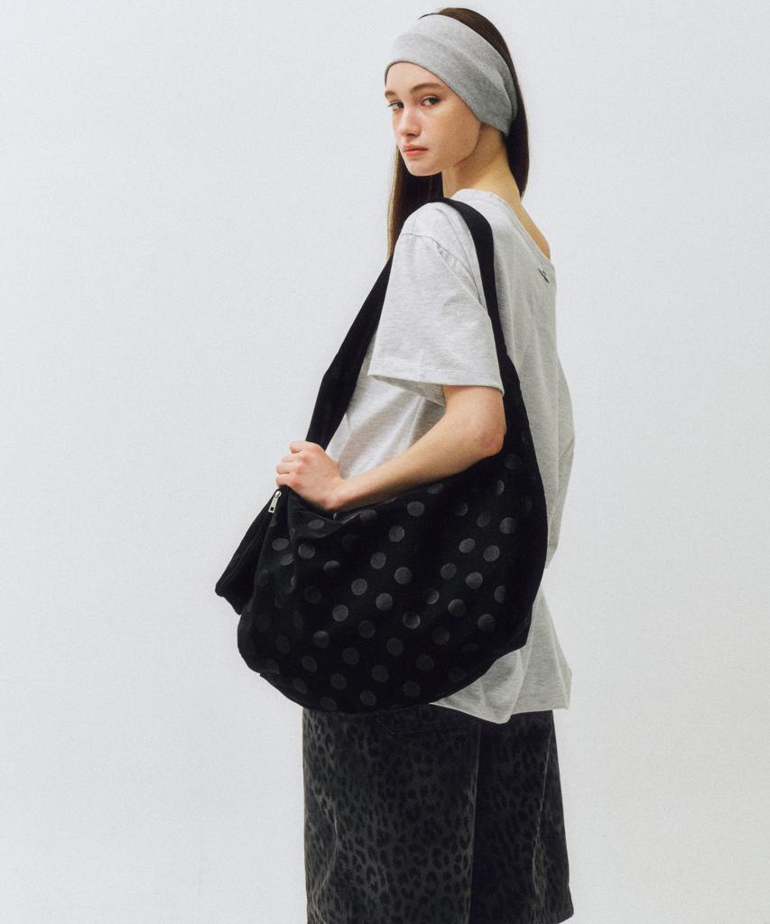 Citta Mono Dot Hobo Bag_Cta927 (Black)