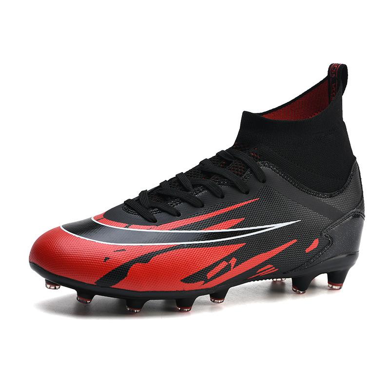 New Spring and Summer High-top Socks Football Shoes Fashion Long Nail Sneakers Hard-soled Nail Shoes Men's and Women's Sports Shoes