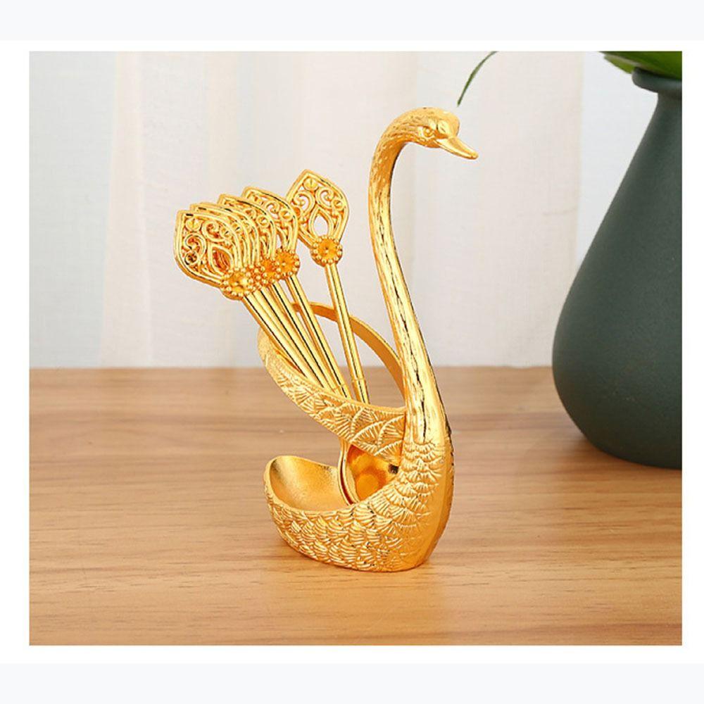 6Pcs Zinc Zinc Zinc Alloy Luxury Dessert Utensils Elegant Dessert Spoon Coffee Spoon  Coffee Dessert