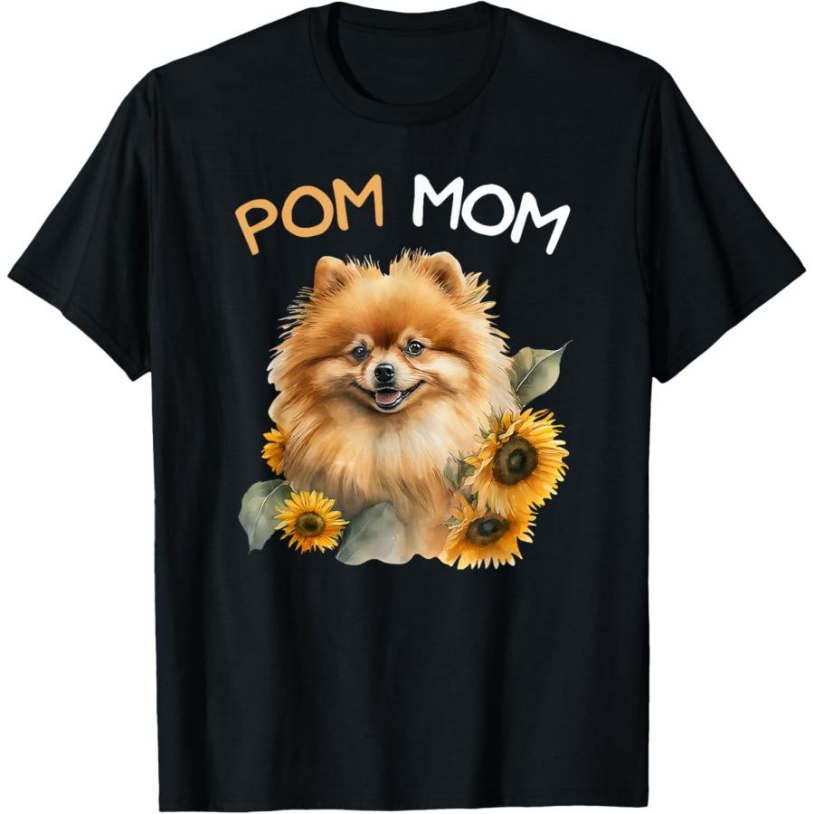 

Pom mom pomeranian mom T-Shirt XXXXXL чёрный