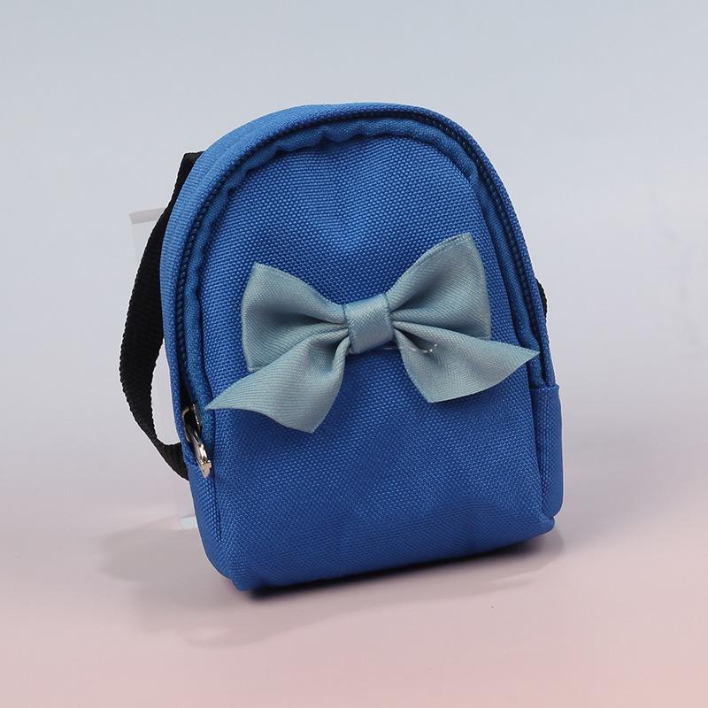 Bow Canvas Coin Purse Fashion Portable Key Purse Coin Earphone Bag Waterproof Small Backpack Girl Heart