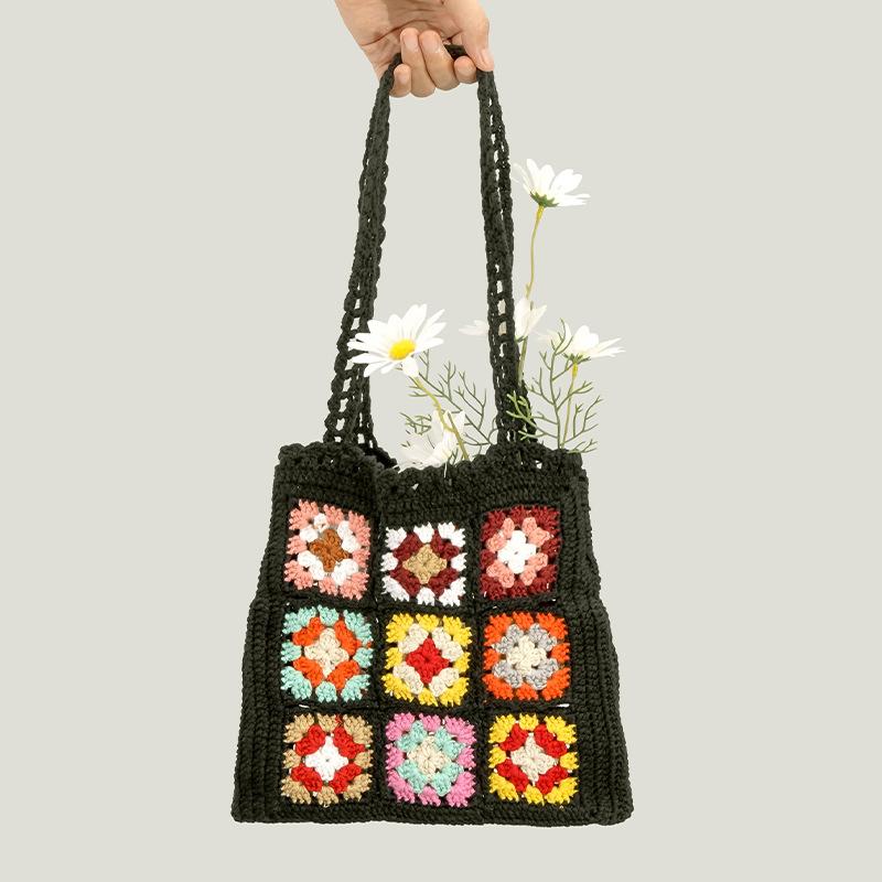FREEBLOSS Borsa Da Spiaggia All'Uncinetto: Tote Boho In Maglia Morbida Per L'Estate