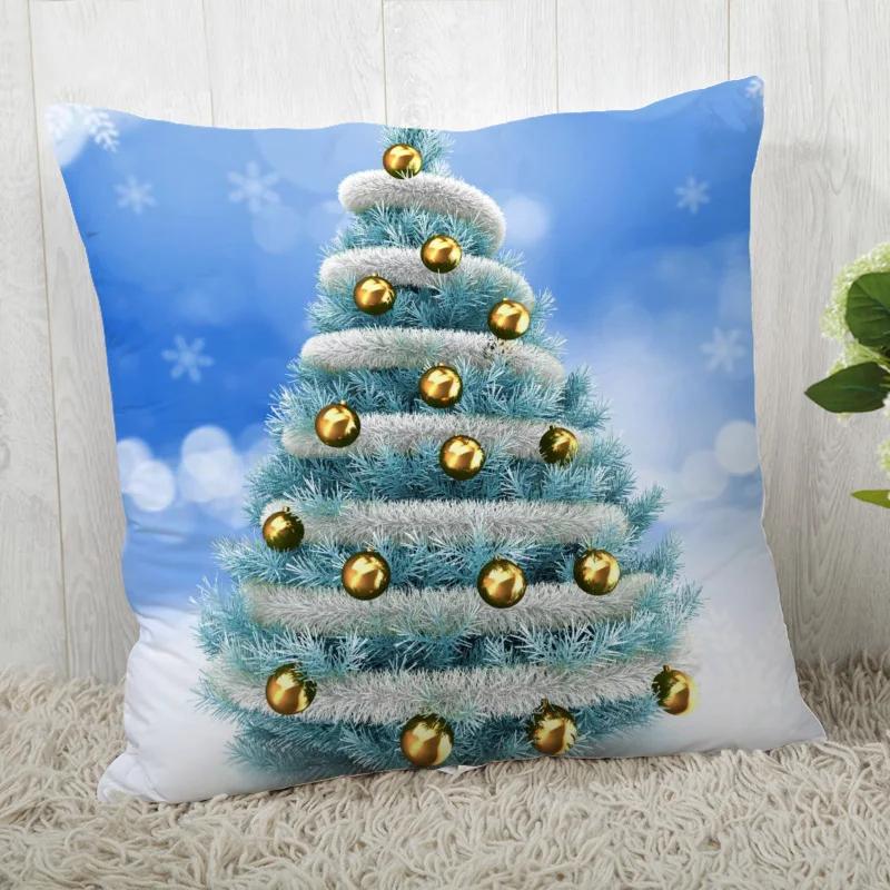 Custom Decorative Pillowcase Christmas Square Zippered Pillow Cover 35X35,40x40,45x45cm(One Side)