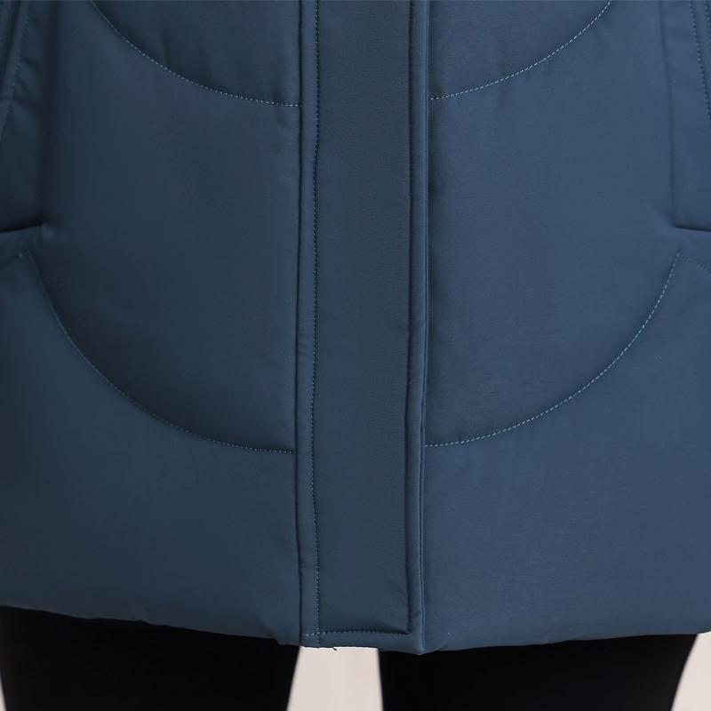 Real Fur Collar Middle Age Women's Puffer Jackets Winter Vintage Parkas Hooded Plus Size Elegant Thick Warm Down Coats Woman Outerwears