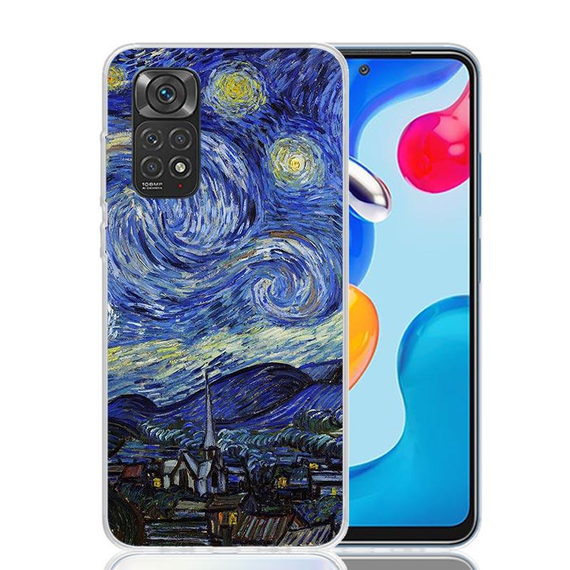 Van Gogh Oil Art Painting Case Phone Cover for Xiaomi Redmi Note 14 13 12S 12 11S 11 11T 11E 10S 10 Pro Plus 5G Trend Fundas Not