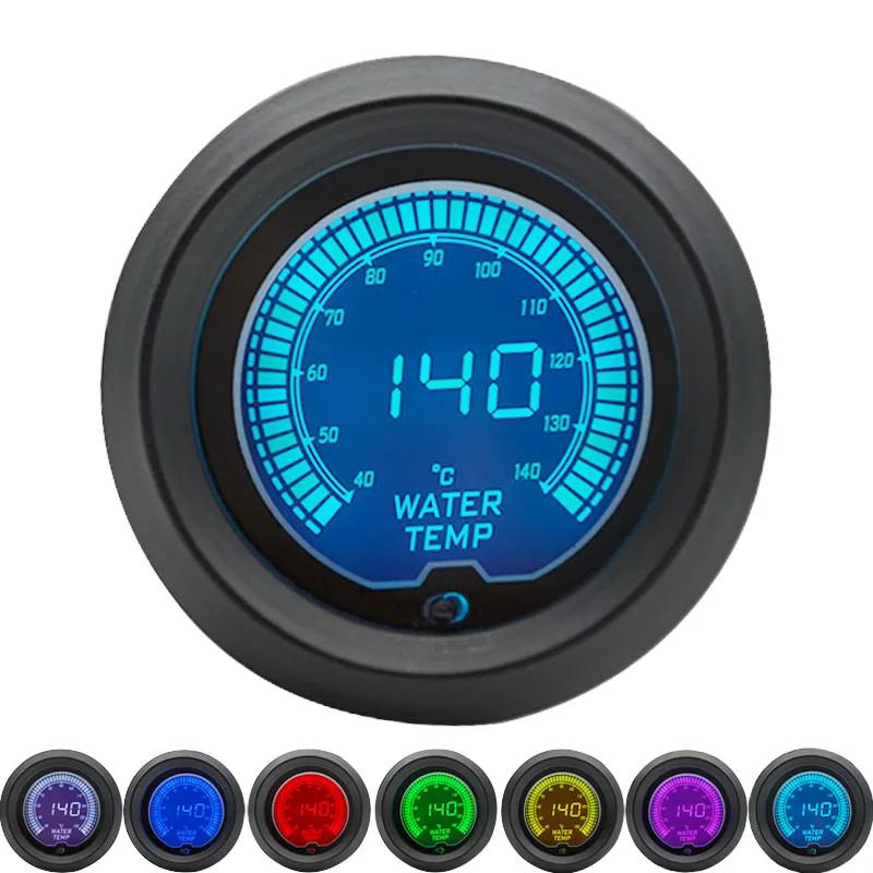52mm Boost/Water temp/Oil temp/Volt/Tachometer/EGT/Air Fuel ratio/Oil Pressure Gauge LCD Digital 7 Color Display