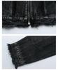 Herren High-End Distressed Denimjacke - Frühling & Herbst Schulterpolster Motorradstil
