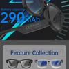 New Multifunctional Glasses with 800W HD Camera Wireless Bluetooth Touch Call Sports Music Real Time Translation AI Smart Glasses  USB Charging Unisex