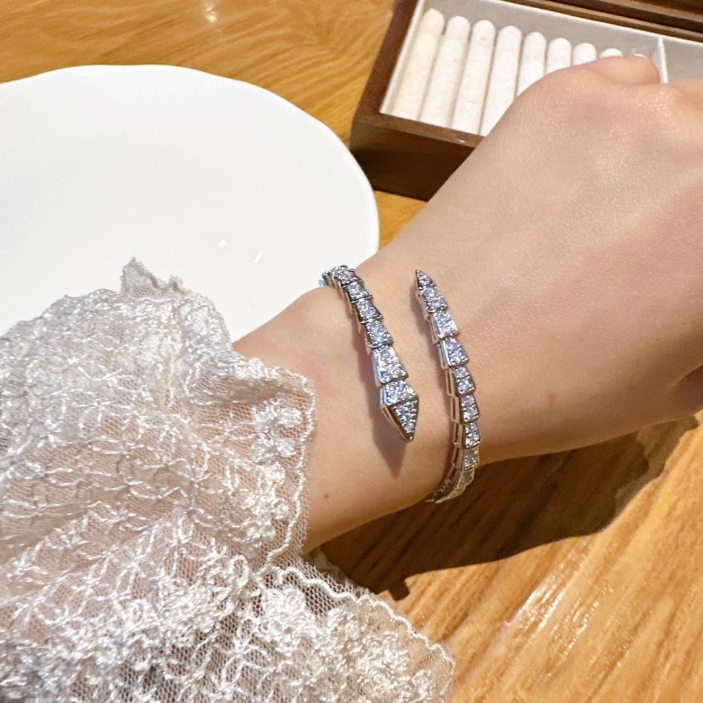 Versatile, Retro Snake Bracelet Color Snake Bone Micro-encrusted Zircon Bracelet Spirit Snake