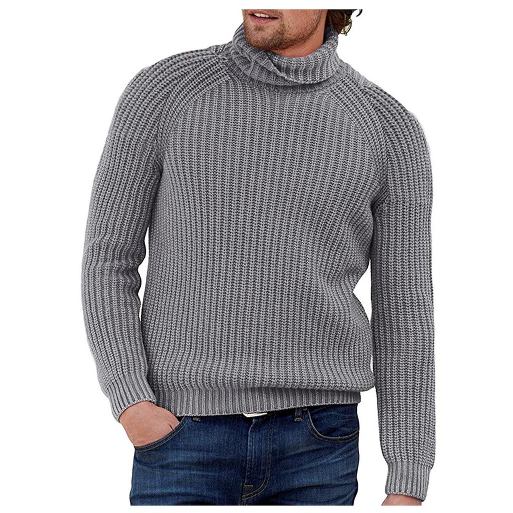 Men's Sweater Solid Fashion Round Neck Long Sleeve Knitted Top