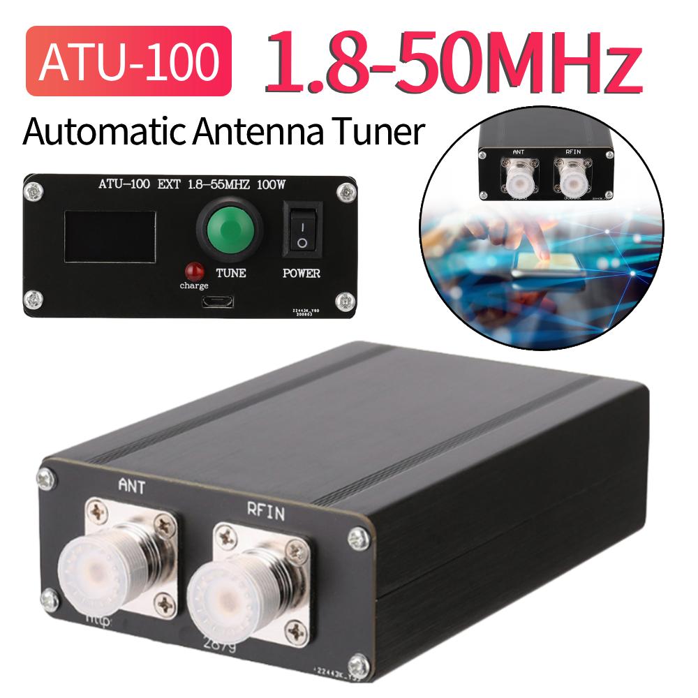 ATU-100 1.8-50MHz Antenna Tuner 0.91inch OLED Display by N7DDC 7x7 Automatic Antenna Tuner 3.2 Firmware Programmed with Case