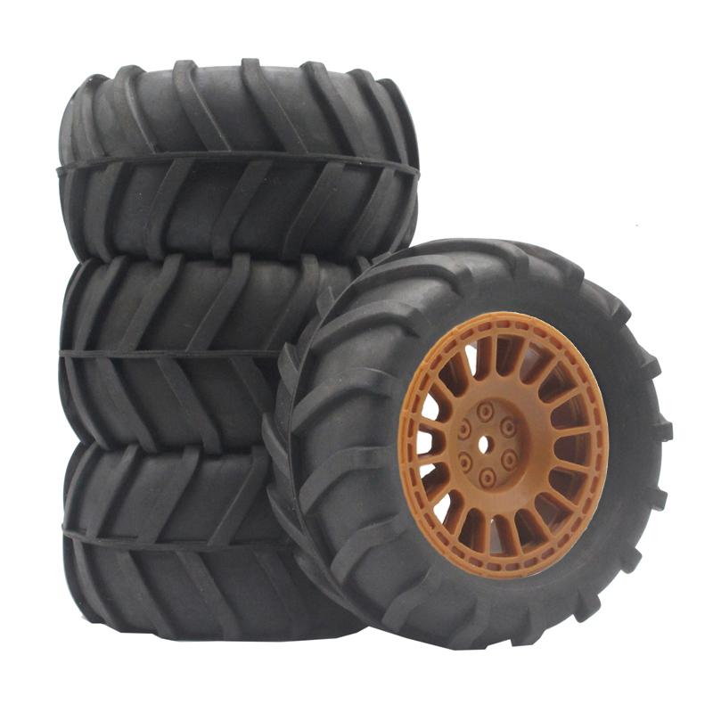 4PCS 85mm 12mm Hex Monster Truck Wheel Rubber Tires for SCY 16101 Pro 16102 Pro WLTOYS 144001 144010 1/16 Off-Road RC CarParts