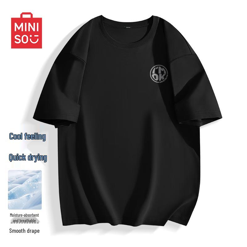 MINISO Men s Ice Silk Cooling Loose Fit T-Shirt L