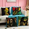Bob Marley Reggae Music Anime Pillow Case Square DoubleSided Sofa Cushion Cover Bedroom Bedside Pillow