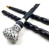 India Brass Victorian Black & White Royal Handle Black Wooden Walking Stick Cane Walking Stick