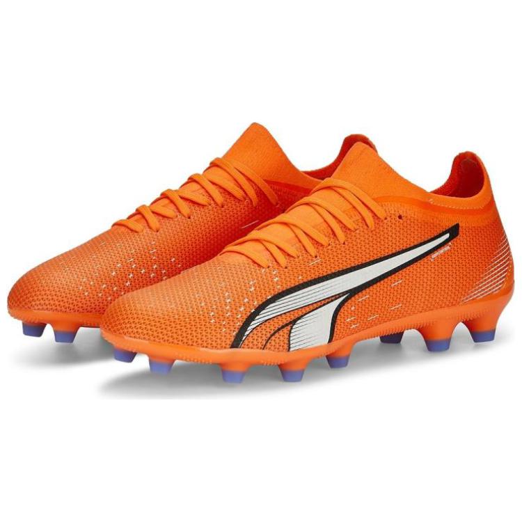 Puma Ultra Match Comfortable AG HG Artificial Grass Football Shoes Men Football Shoes Orange 107218-01