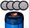 2/4pcs  Heavy-Duty Polyester Mesh rain barrel covers with Drawstring Closure  for Outdoor, Compatible with Standard Rain Barrels