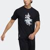 T Shirts Men's Black Crew Neck Moderate Straight Fit GP0862
