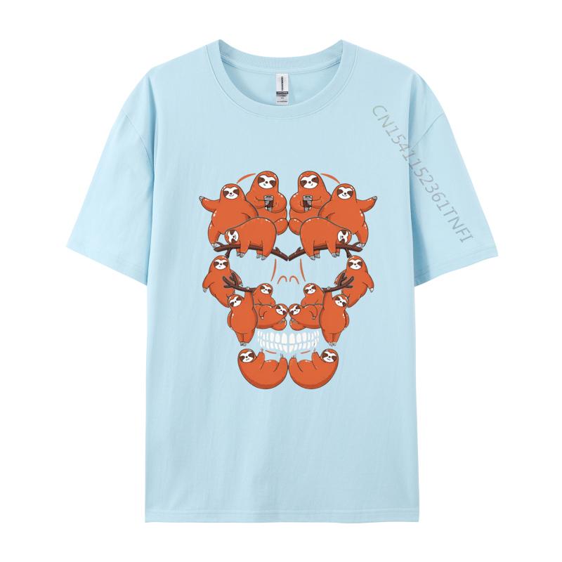 Halloween Art Installation Skull Tshirt Mens T Shirts Funny Printed Tee Tops Vintage Sweetwear Black