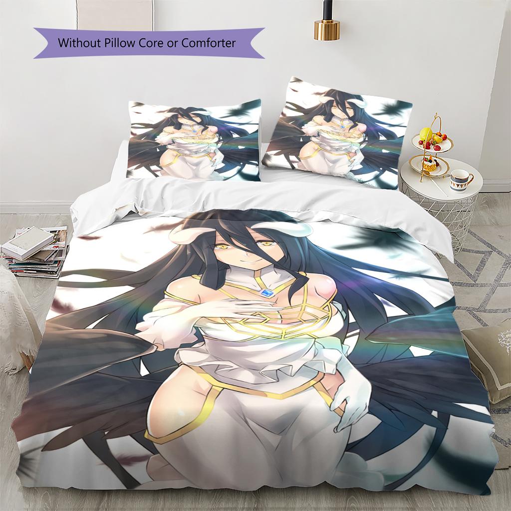 Set Copripiumino Trapuntato con Motivo Anime Federe Decorazione Casa Regalo di Compleanno (1 * copripiumino + 2 * federa, senza nucleo)