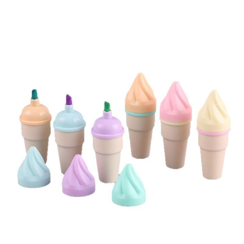 

In Stock: Macaron Pastel 6-Color Ice Cream Cone Highlighter Set XYH-1708