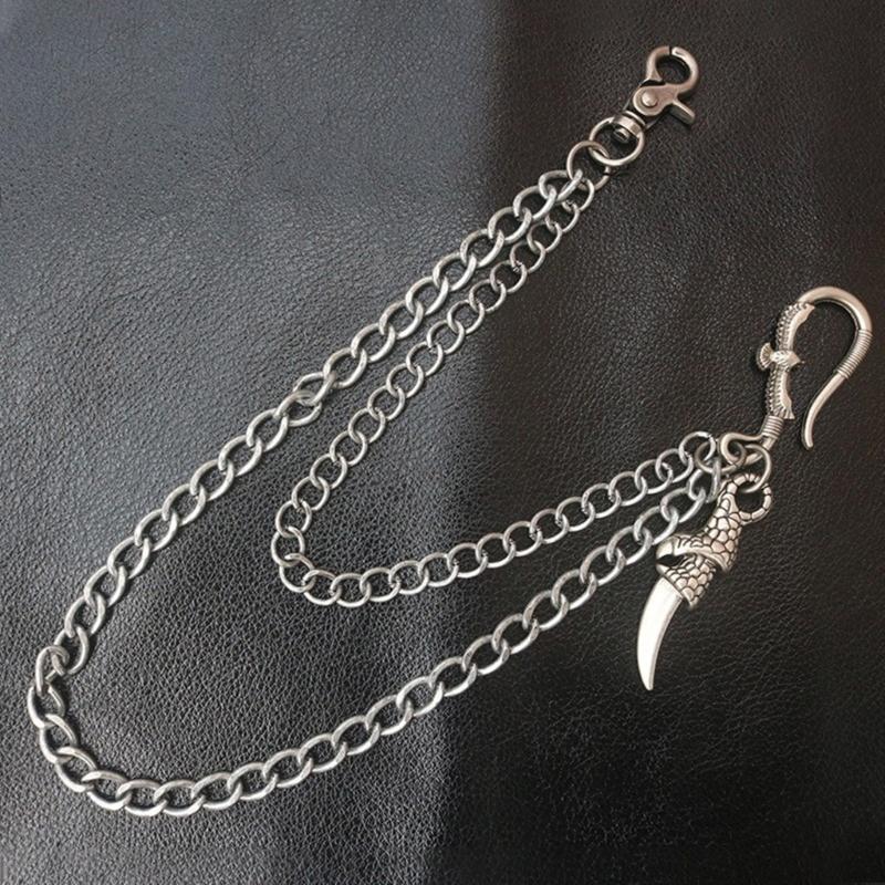 Retro Designs Hawks Claw Pants Chain With Double Layer Sturdy Alloy Chains for Unique Fashion Statements Pieces
