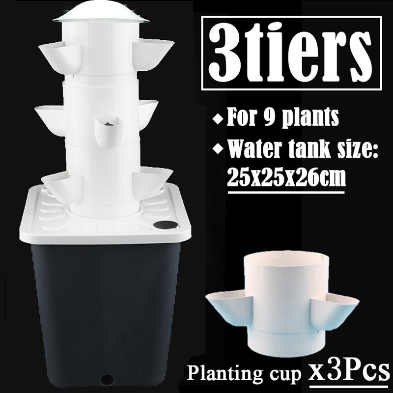 DIY Hydroponic Growing System Home Vertical Tower Veg Planter Indoor Vegetable Fruits Soilless Cultivation Equipment