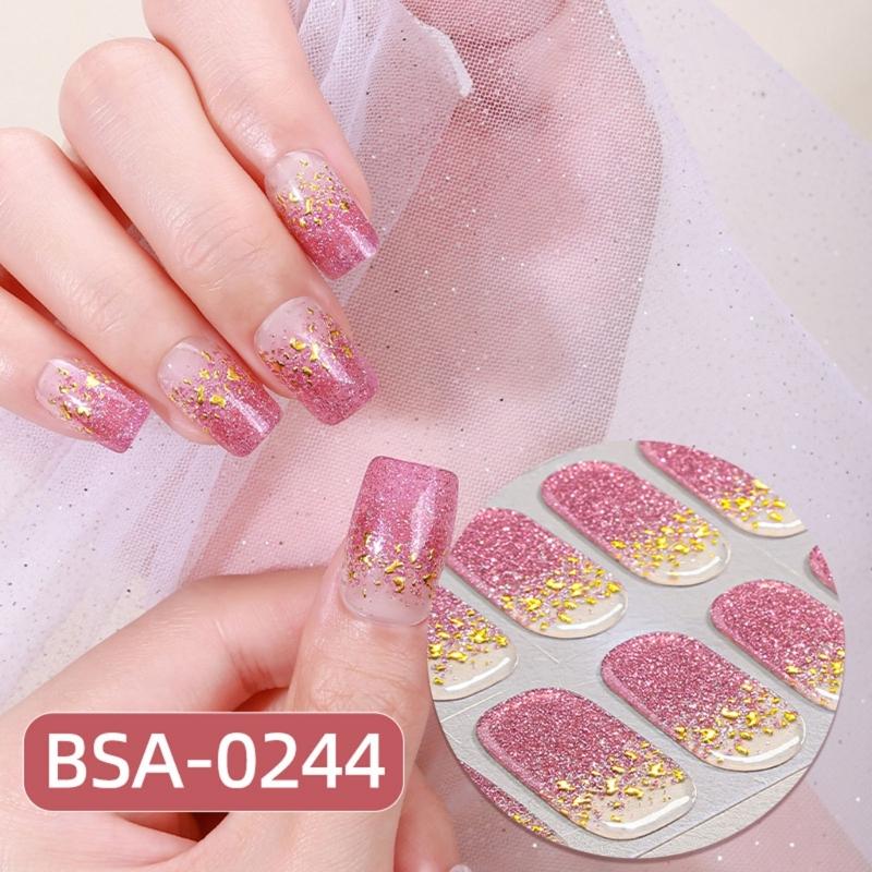 Easy Application Gel Nail Wraps Full Cover Manicure No Nail Lamp Needed Home Manicure Essential for Home Use