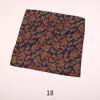 Red Silk Printed Pocket Square for Men - 30cm Small Scarf for Suit or Shirt