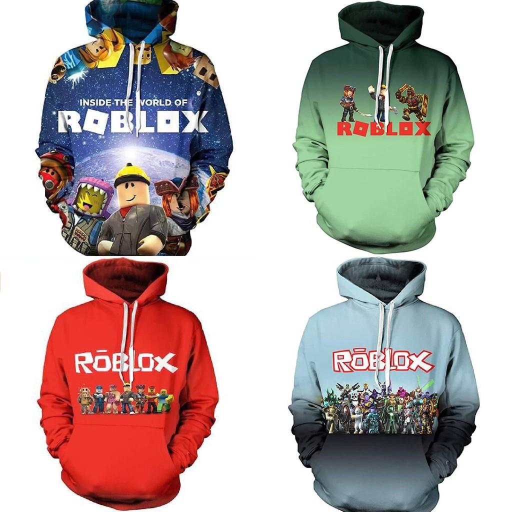 Trendy Roblox Youth Hooded Sweatshirt With Digital Print For Stylish Kids In Various Colors